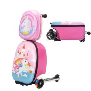 Unicorn Scooter Carry-On Luggage for Kids