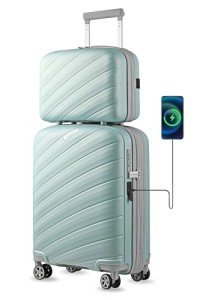 LUGGEX Lightweight 2-Piece Carry-On Suitcase Set