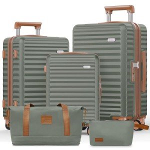 SHOWKOO 3-Piece Expandable Hardside Luggage Set