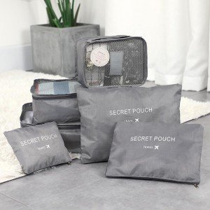 6-Piece Travel Storage Organizer Set - Gray