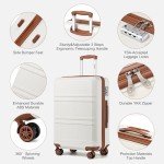 Kono Expandable 3-Piece Hardside Luggage Set