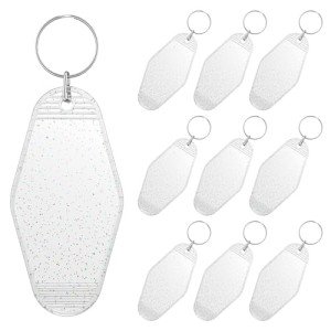 Glitter Keychain Tags - 10 Pack for Luggage