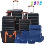 Merax 4-Piece Lightweight Hardshell Luggage Set