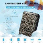 Expandable 6-Piece Leopard Print Luggage Set