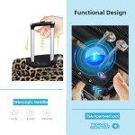 Expandable 6-Piece Leopard Print Luggage Set