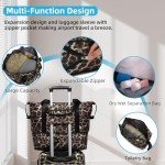 Expandable 6-Piece Leopard Print Luggage Set