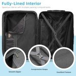 Expandable 6-Piece Leopard Print Luggage Set