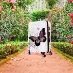 InUSA Butterfly Print 28-Inch Hardside Spinner Suitcase