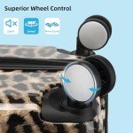 Expandable 6-Piece Leopard Print Luggage Set