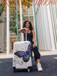 InUSA Butterfly Print 28-Inch Hardside Spinner Suitcase