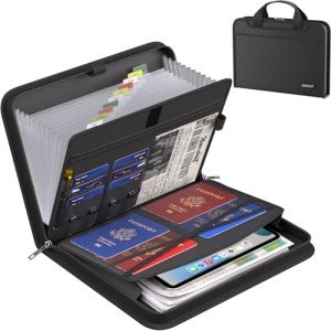 ENGPOW Fireproof Accordion File Organizer with Handle