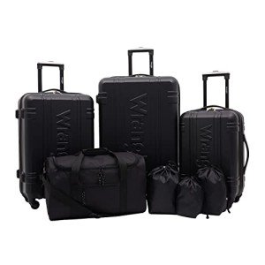 Wrangler Venture 7-Piece Black Luggage Set