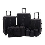 Wrangler Venture 7-Piece Black Luggage Set