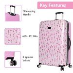 Betsey Johnson 30" Expandable Hardside Luggage - Flamingo