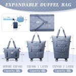 Expandable Foldable Travel Duffel Bag with Pouches