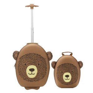 Little Me Brown Bear Luggage and Backpack Set