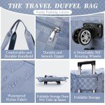 Expandable Foldable Travel Duffel Bag with Pouches