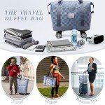 Expandable Foldable Travel Duffel Bag with Pouches