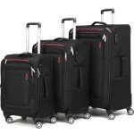 Expandable 3-Piece Softside Luggage Set with Spinner Wheels