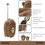 Little Me Brown Bear Luggage and Backpack Set