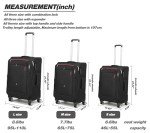 Expandable 3-Piece Softside Luggage Set with Spinner Wheels