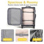 Expandable 3-Piece Softside Luggage Set with Spinner Wheels