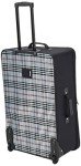 Black Plaid 4-Piece Softside Luggage Set