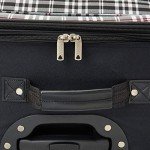 Black Plaid 4-Piece Softside Luggage Set