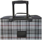 Black Plaid 4-Piece Softside Luggage Set