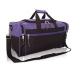 Purple 21" Adjustable Strap Sports Duffle Bag