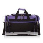 Purple 21" Adjustable Strap Sports Duffle Bag