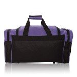 Purple 21" Adjustable Strap Sports Duffle Bag