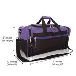 Purple 21" Adjustable Strap Sports Duffle Bag