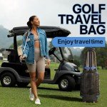 Wheeled Golf Travel Bag with Hard Shell Case