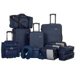 Navy Blue 14-Piece Travel Accessory Set