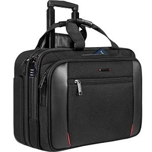 EMPSIGN Rolling Laptop Briefcase with RFID Pocket