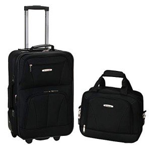 Rockland Expandable Black Softside Luggage Set, 2-Piece