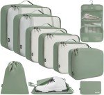 BAGAIL 10 Set Packing Cubes in Matcha Green