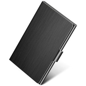 MaxGear Slim Stainless Steel Business Card Holder