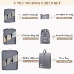 YEEYAA 6-Piece Travel Packing Cube Set
