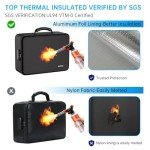 Fireproof File Organizer Bag with Lock & Labels