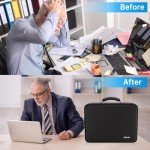 Fireproof File Organizer Bag with Lock & Labels