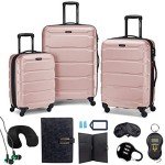 Pink Samsonite Omni Hardside Luggage Set with Accessories