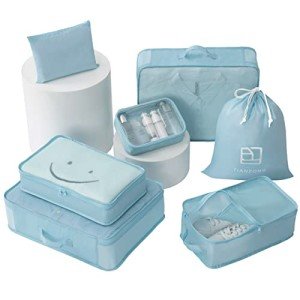 Light Blue 7-Piece Packing Cubes Set
