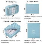 Light Blue 7-Piece Packing Cubes Set