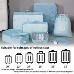 Light Blue 7-Piece Packing Cubes Set