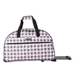 Betsey Johnson 22-Inch Rolling Duffel Bag - Gingham Roses