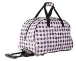 Betsey Johnson 22-Inch Rolling Duffel Bag - Gingham Roses
