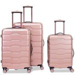 Rose Gold 3-Piece Lightweight Luggage Set