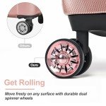 Rose Gold 3-Piece Lightweight Luggage Set